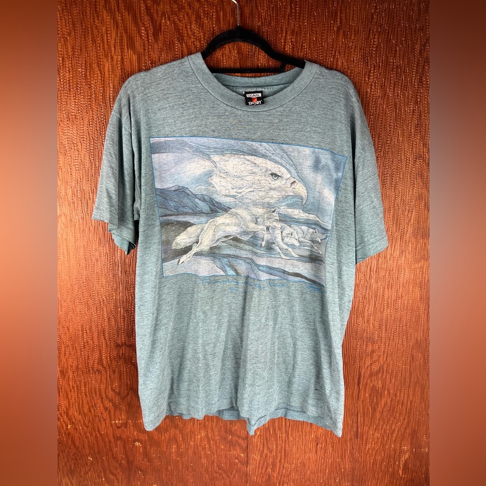 Eagle & wolves vintage signal sport shirt men’s medium